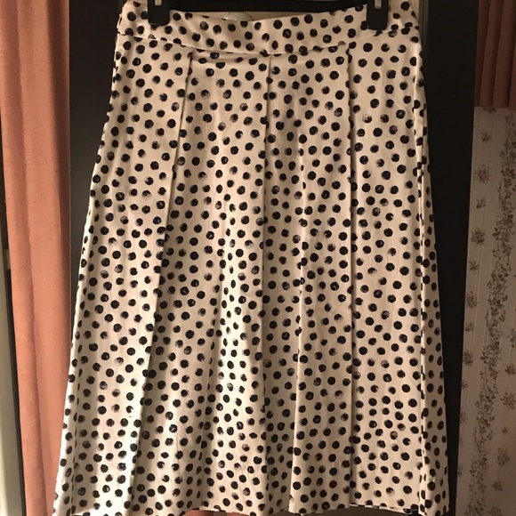Who What Wear Dresses & Skirts - White skirt with black and gray polka dots